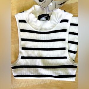 Knit mock neck tank